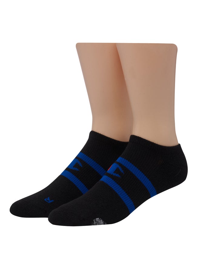 Champion Mens Socks NZ - Compression No-Show 1-Pair Black ( 6945-YEHXZ )